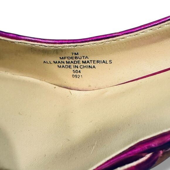 Marc Fisher Pink Glitter D’Orsay Stiletto Heels Women’s Size 7 Pointed Toe - Picture 8 of 8